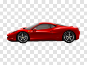 Red Ferrari PNG Transparent Image 红色法拉利PNG透明图片 PNG图片