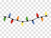 Xmas Lights PNG Image with Transparent Background 圣诞节灯光与透明背景PNG图像 PNG图片