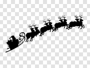 Santa Sleigh Free PNG Image 圣诞雪橇免费PNG图片 PNG图片