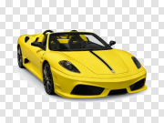 Yellow Ferrari Transparent Background PNG 黄色法拉利透明背景PNG PNG图片