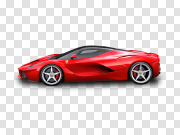 Red Ferrari Transparent Background PNG 红色法拉利透明背景PNG PNG图片