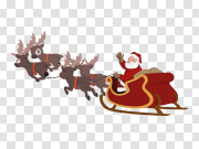 Santa Sleigh Transparent Images 圣诞雪橇透明图片 PNG图片