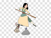 Fa Mulan PNG Image with Transparent Background 透明背景的花木兰PNG图像 PNG图片