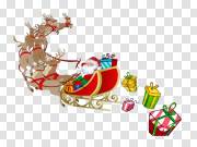 Santa Sleigh PNG Free Download 圣诞雪橇PNG免费下载 PNG图片