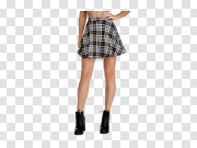 Plaid Skirt Transparent Image 格子裙透明形象 PNG图片