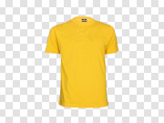 Plain Yellow T-Shirt PNG Image Background 纯黄色T恤PNG图像背景 PNG图片