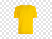 Plain Yellow T-Shirt Transparent Image 纯黄色T恤透明图像 PNG图片