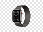  黑色苹果手表系列5 PNG透明图像PNG图片 Black Apple Watch Series 5 PNG Transparent Image 