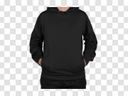 Black Sweatshirt Pullover PNG No Background 黑色运动衫套头衫PNG无背景 PNG图片