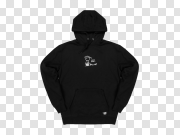 Black Hoodie Front PNG Pic Background 黑色连帽衫正面PNG图片背景 PNG图片