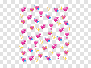 Emoji Heart PNG Background Image Emoji心形PNG背景图片 PNG图片