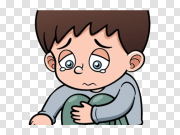 Animated Sad Boy PNG Image 动画悲伤男孩PNG图片 PNG图片