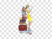 Stacked Suitcase Free PNG Image 堆叠手提箱免费PNG图像 PNG图片