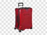 Red Suitcase Transparent Background PNG 红色透明背景PNG PNG图片