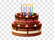 Chocolate Birthday Cake PNG Clipart Background 巧克力生日蛋糕PNG剪贴画背景 PNG图片