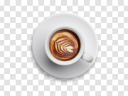 Top View Cappuccino Transparent Images 顶视图卡布奇诺透明图像 PNG图片