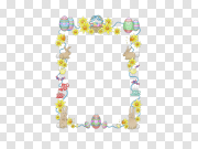 Decorative Easter Border PNG Image 装饰性复活节边框PNG图像 PNG图片