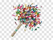 Confetti Popper Transparent Image 五彩纸屑波普透明图像 PNG图片