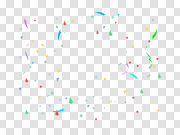 Falling Confetti Transparent Image 下落的彩色纸屑透明图像 PNG图片