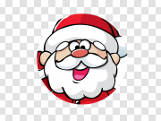 Christmas Santa Face Transparent Background PNG 圣诞老人脸透明背景PNG PNG图片