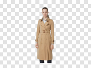 Belted Long Coat PNG Image Background 束带长外套PNG图像背景 PNG图片