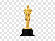 Academy Awards Trophy PNG Background Image 奥斯卡奖奖杯背景图片 PNG图片