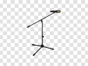 Stage Stand Mic Transparent 台架麦克风透明 PNG图片