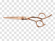 Gold Scissor Hair Transparent Image 金色剪刀头发透明图像 PNG图片