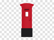 Red Post Box PNG High-Quality Image 红色邮箱PNG高质量图像 PNG图片